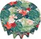 Hawaiian Leaf Round Tablecloth 60 Inch Summer Tropical Palm Leaves Table Cloths